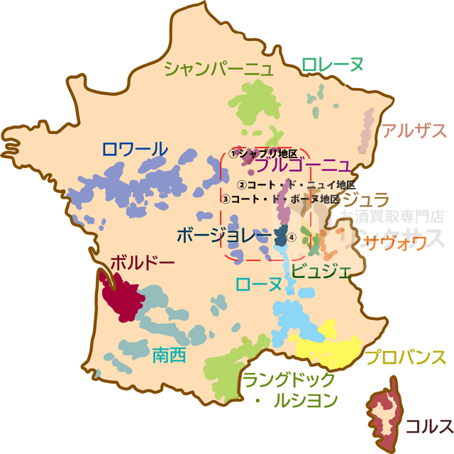 ブルゴーニュ押さえておくべき産地