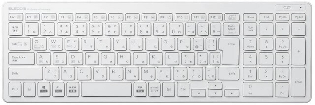エレコム キーボード Bluetooth パンタグラフ コンパクトキーボード Windows・Mac・iOS・Android対応 ホワイト TK-FBP101WH
