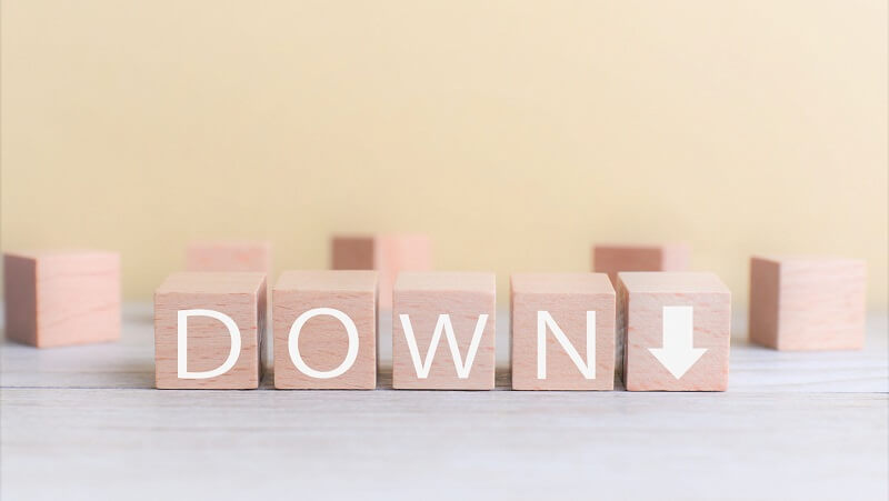 down