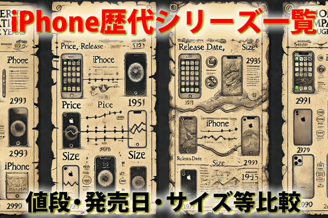 iPhone歴代シリーズ一覧。値段・発売日・サイズ・カメラ比較