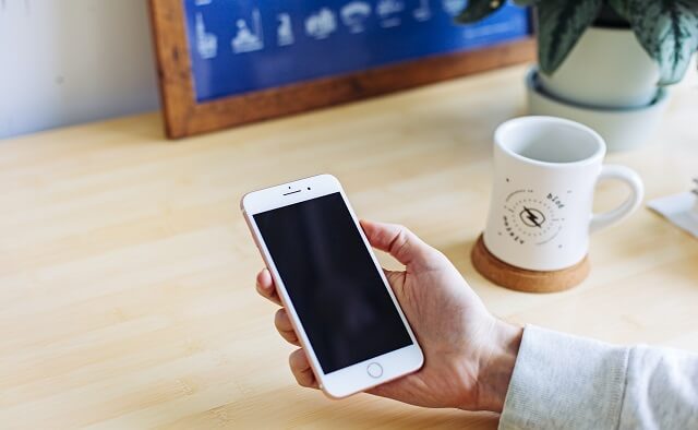 iphoneを持つ男性