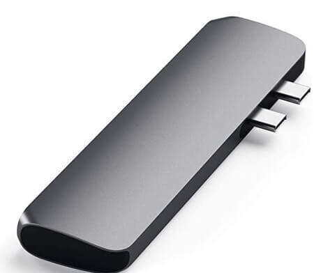 Satechi Type-C アルミニウム Proハブ 7-in-2 (スペースグレイ) MacBook Pro, MacBook Air 2018以降対応 40Gbs USB-C PD 4K HDMI Micro/SDカード USB 3.0ポート×2 マルチ USB ハブ